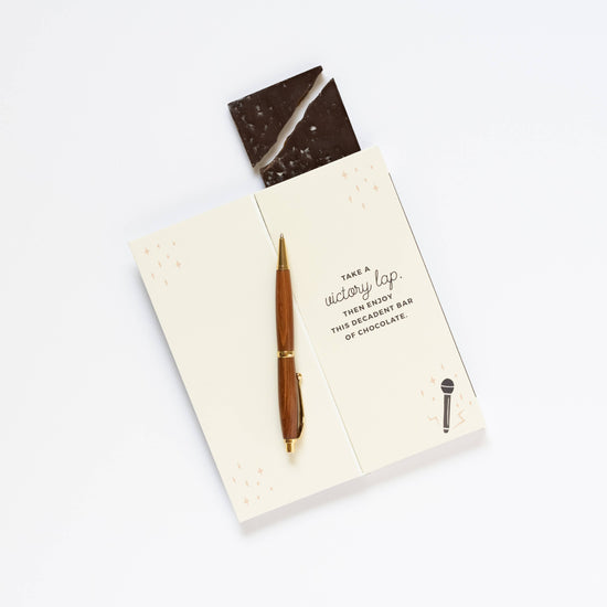 Chocolate Bar + Greeting Card – Boom Mic Drop!