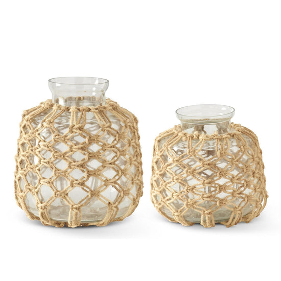 Jute Net Wrapped Vase