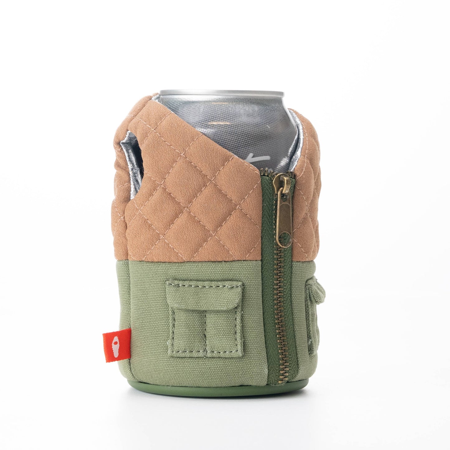 The Bird Dog - 12oz Can Cooler - Olive Green/Dry Grass
