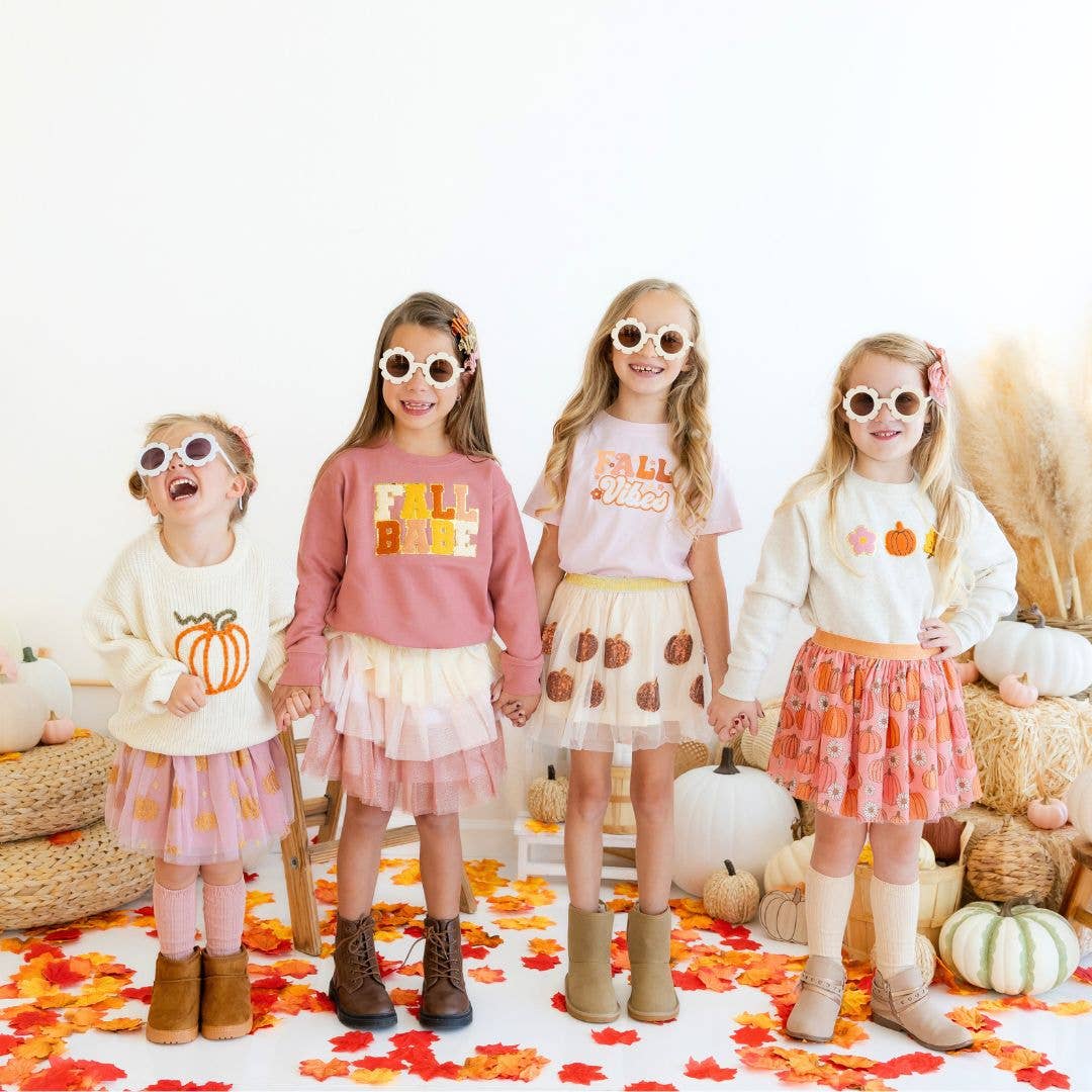 Pumpkin Daisy Tutu - Dress Up Skirt - Kids Fall Tutu