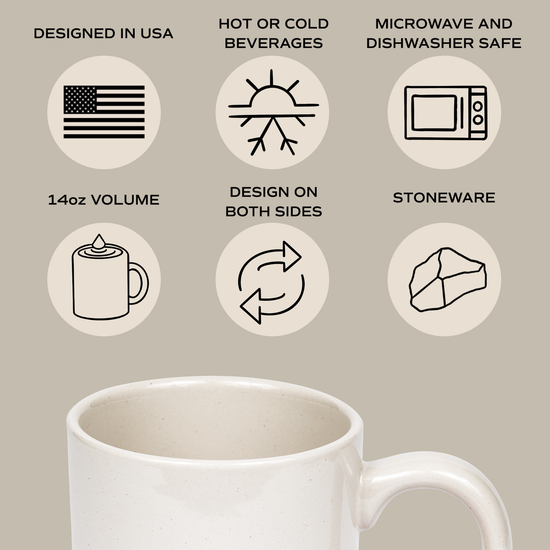 Warm & Cozy Stoneware Coffee Mug-Christmas Home Decor & Gift