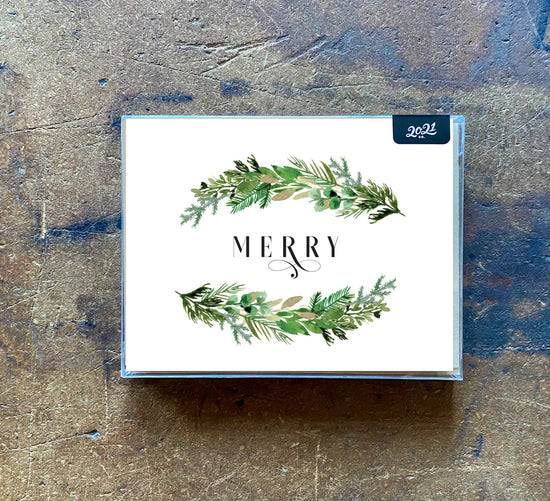 Merry Elegant Greenery Card