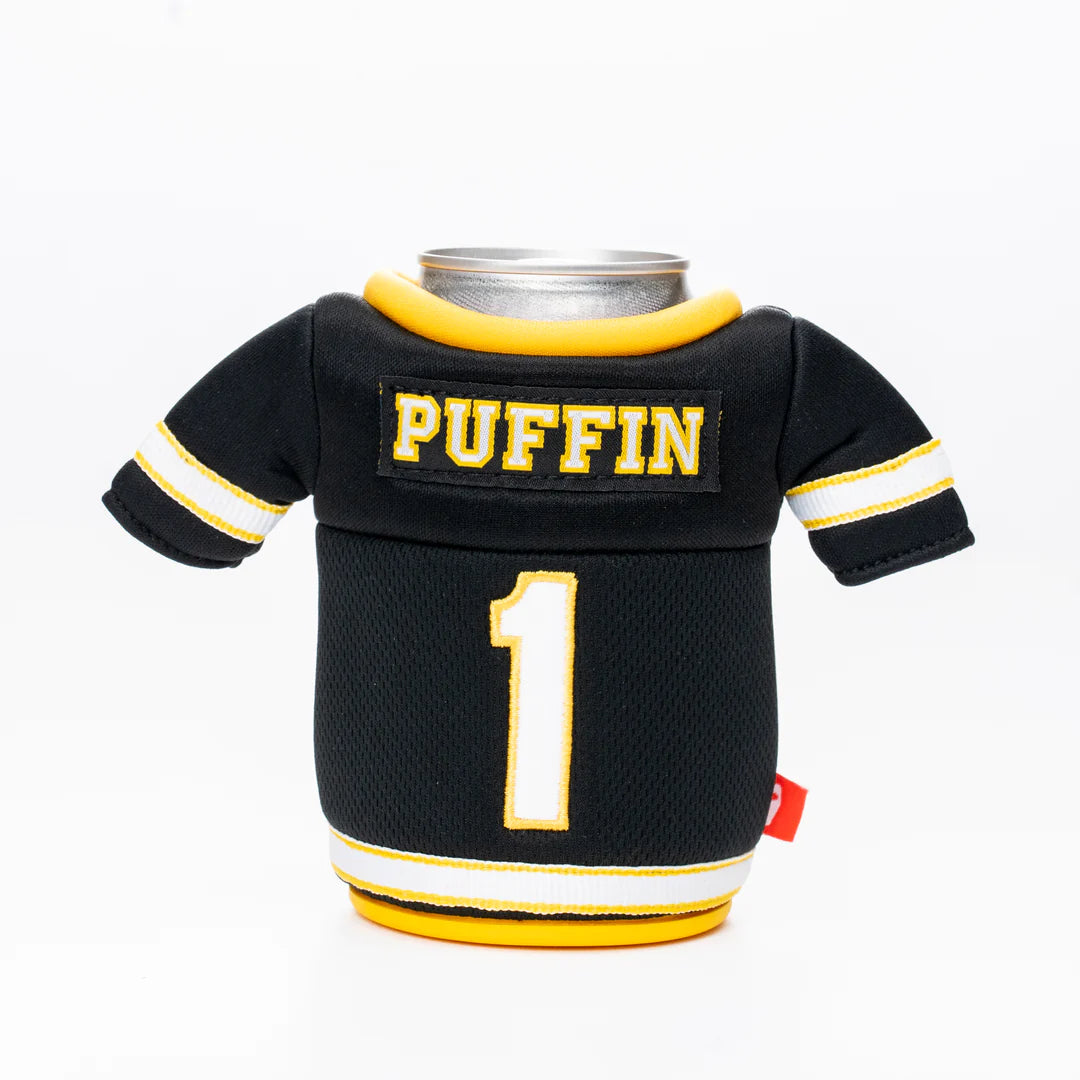 The Jersey Koozie in Black/Yellow