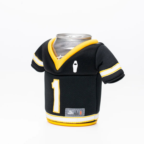 The Jersey Koozie in Black/Yellow