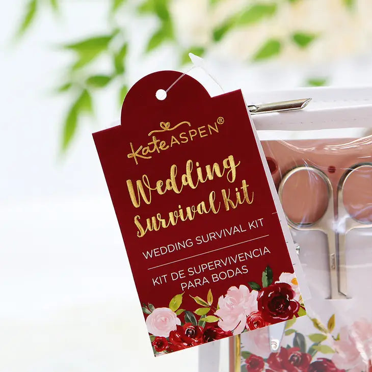 Burgandy & Blush Floral Wedding Survival Kit