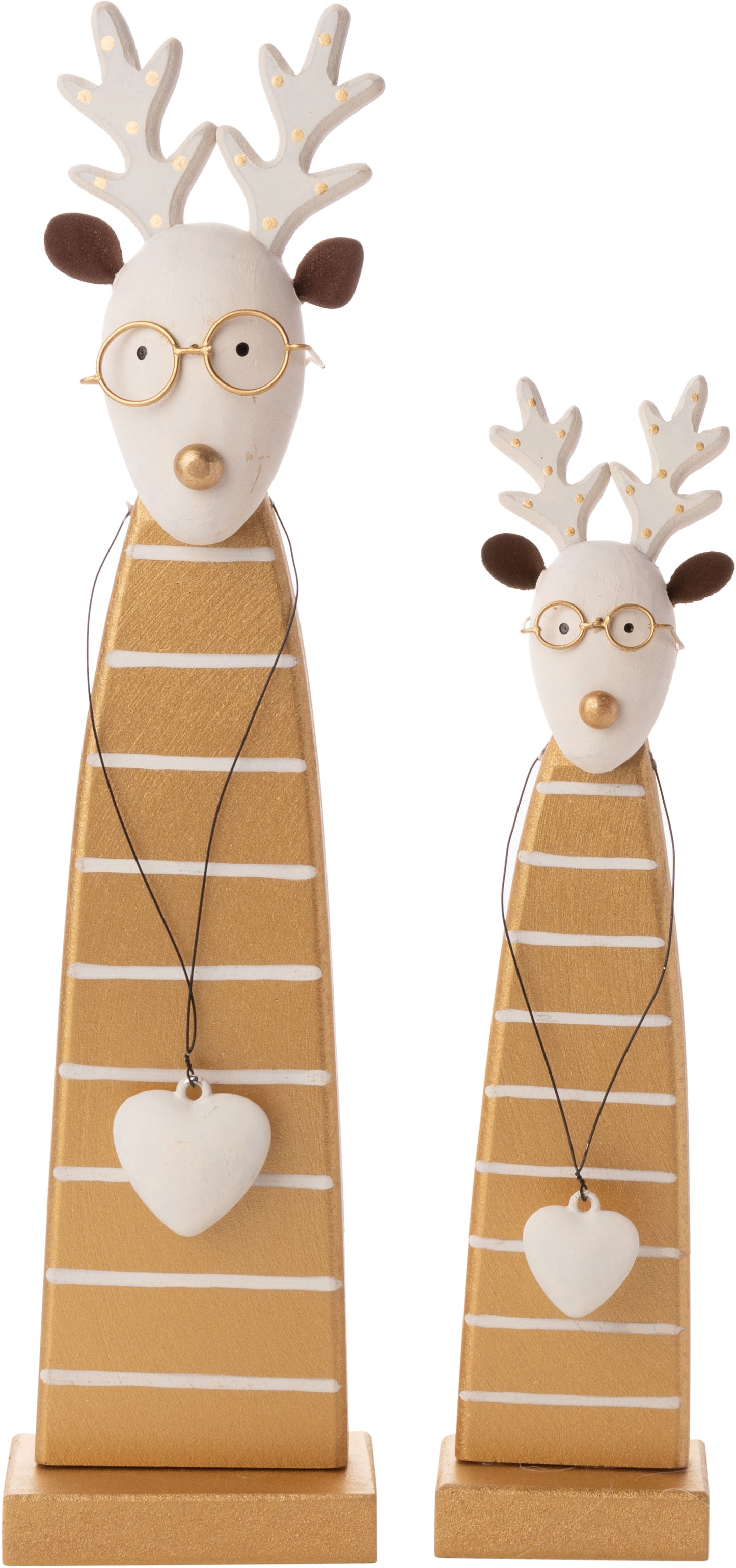 Standing Reindeer with Gold Wire Specs