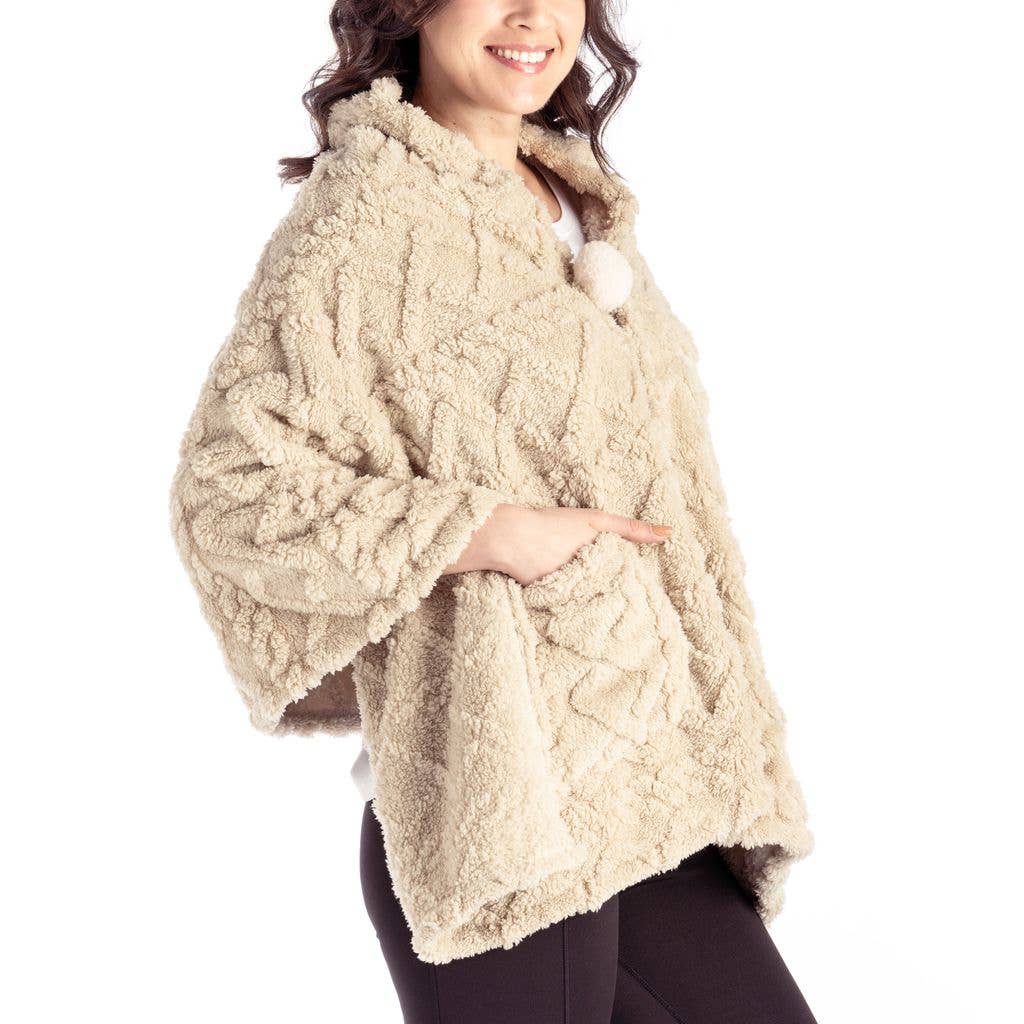 Tan- The Coziest Blanket Wrap by Hello Mello