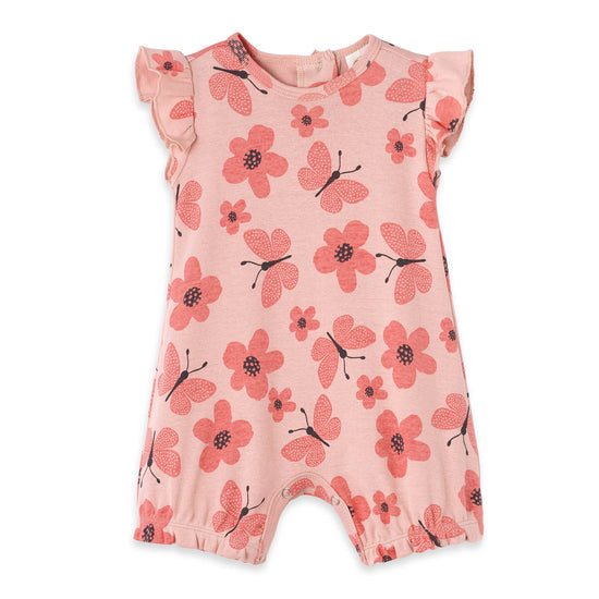 Fluttering Blooms Baby Girl Cotton Romper