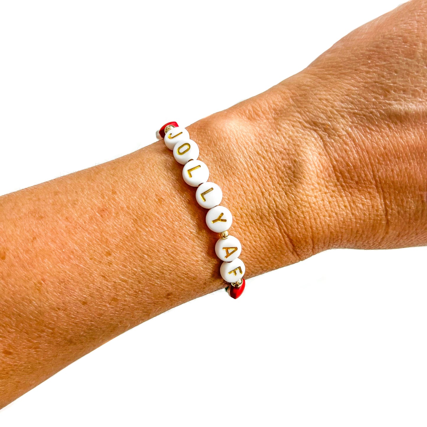 Christmas 18K Gold Filled Bracelets: Peppermint Candies