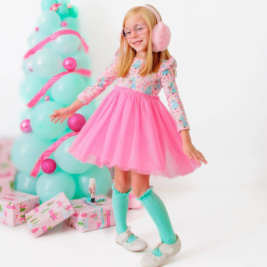 Nutcracker Christmas Long Sleeve Tutu Dress