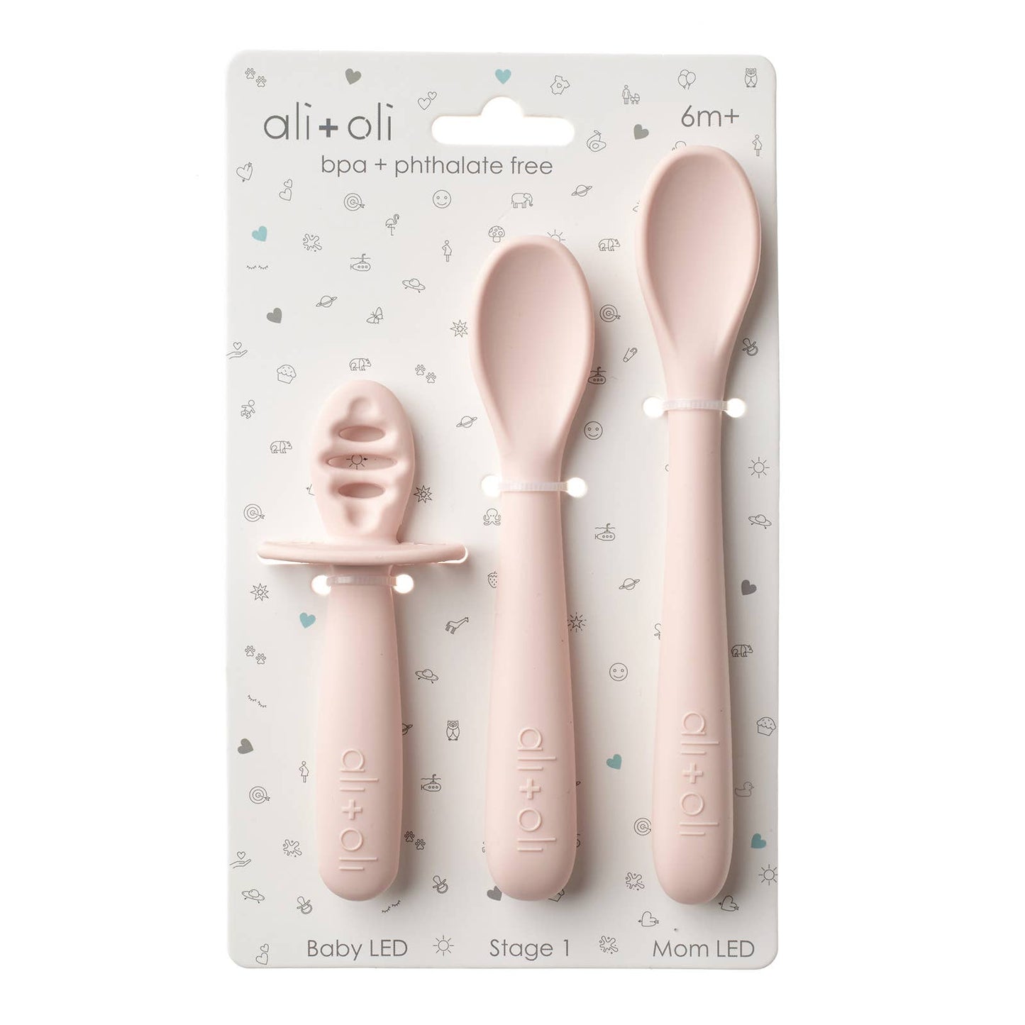 (3-pc) Multi Stage Spoon Set for Baby (Blush) 6m+