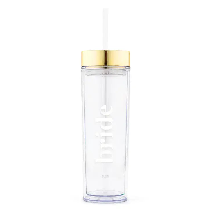 Bride Printed Plastic Bridal Party Drink Tumbler