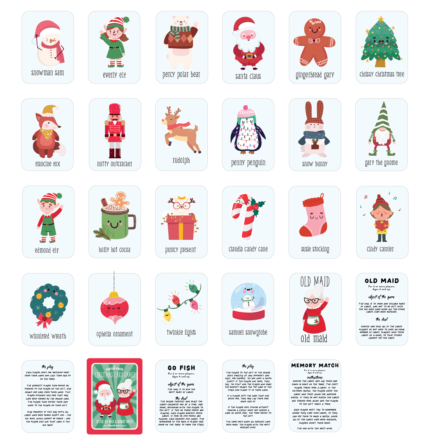 Christmas Jumbo Playing Card Deck (3 Games in 1!)