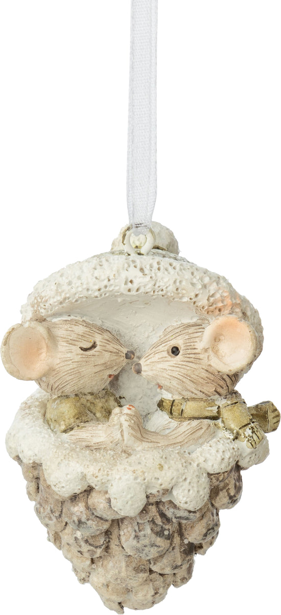 Mini Mouse Couple Resin Ornament