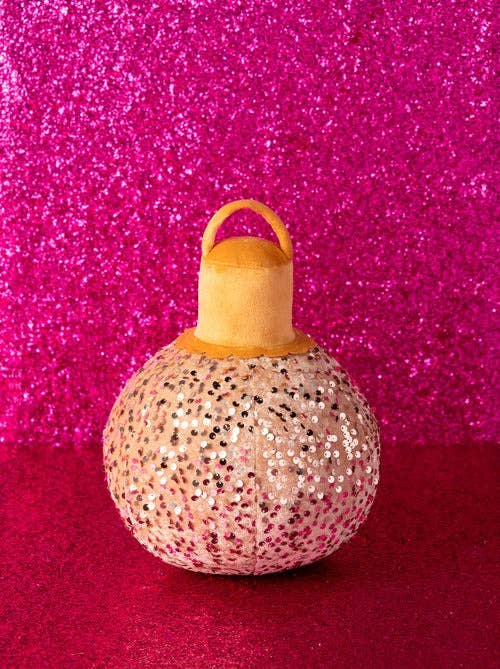 Champagne Bauble Ornament Pillow