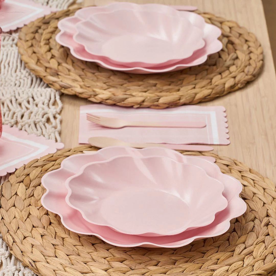 Simply Eco Compostable Salad Plates in Blush Set/8