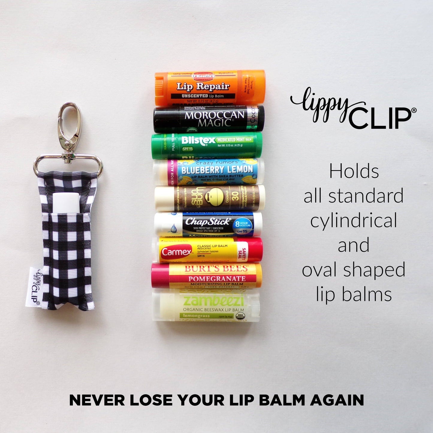 Tennis Match LippyClip® Lip Balm Holder for Chapstick