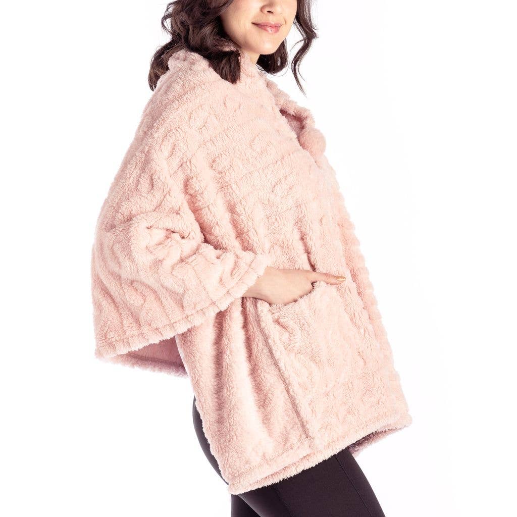 Pink- The Coziest Blanket Wrap by Hello Mello