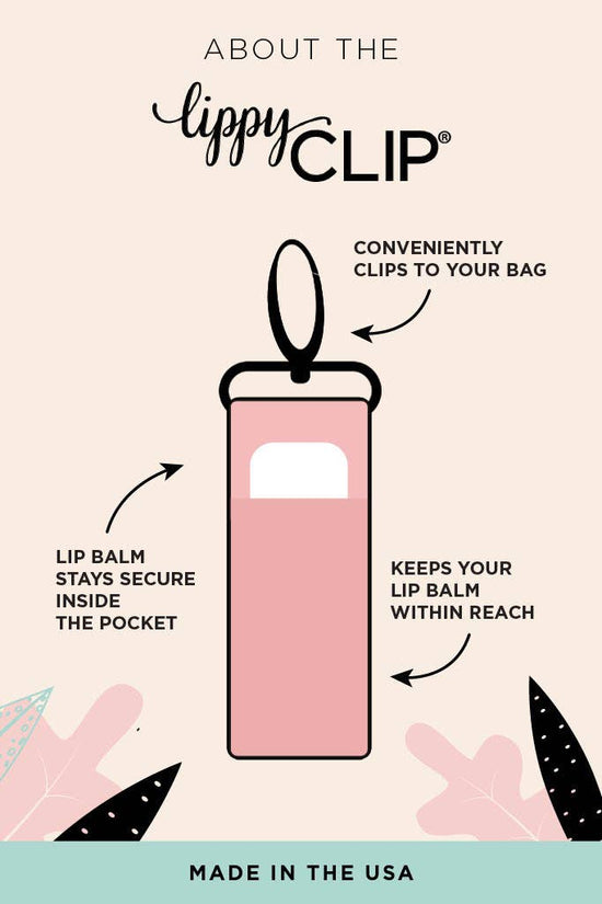 Pickleball on Pink LippyClip® Lip Balm Holder for Chapstick