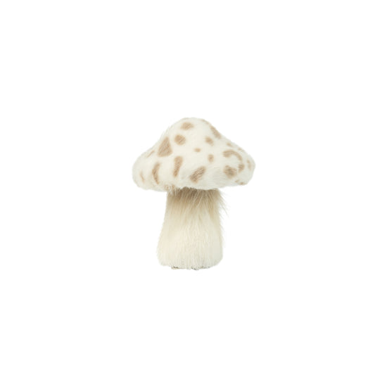 4.5" Spotted Plush Toadstool Decoration