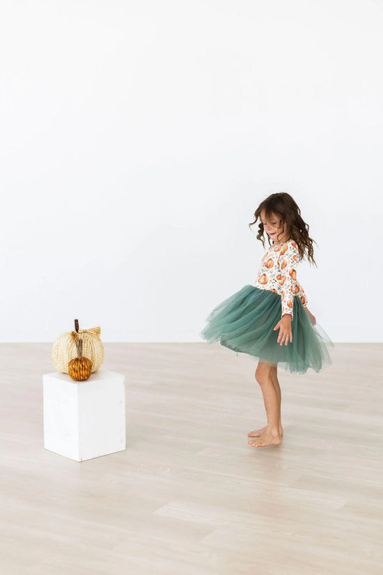 Harvest Pumpkin Long Sleeve Tutu Dress