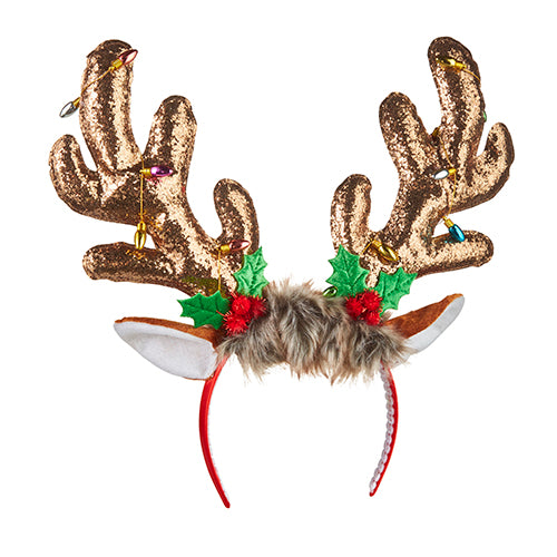 15" Reindeer Antler Headband