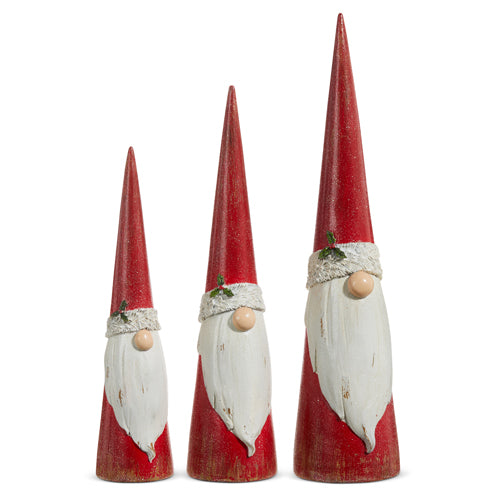 Red Cone Santa Figurines