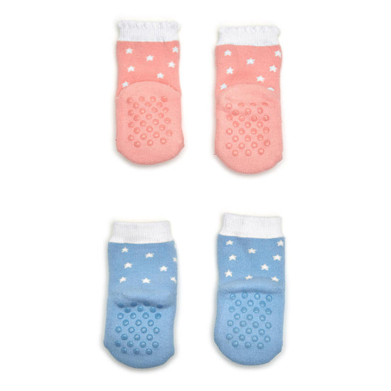 Thank Heaven Rattle Socks with Grips (fits up to 24 months) - Cotton/Polyester/Spandex