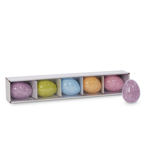 Set/5 3" Box of Polished Eggs