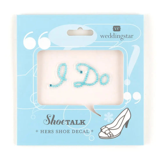 I Do Shoe Talk in Blue Pearls & Crystals
