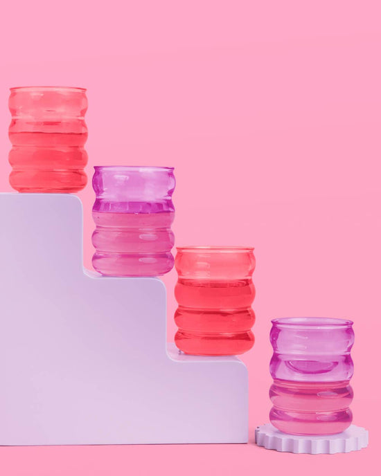 Wavy Reusable Acrylic Party Decorations Cups
