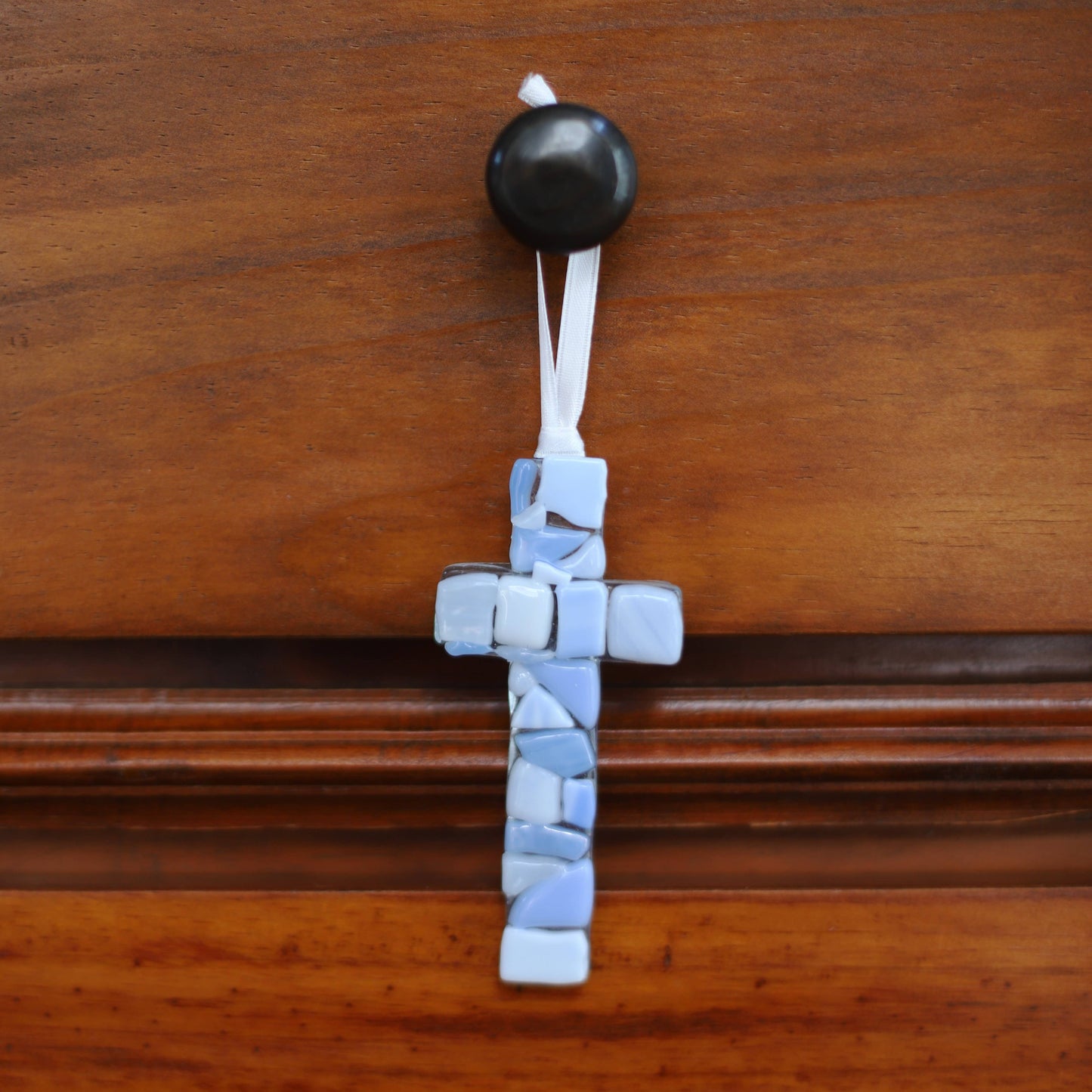 First Communion Cross For Boy: Handmade Glass