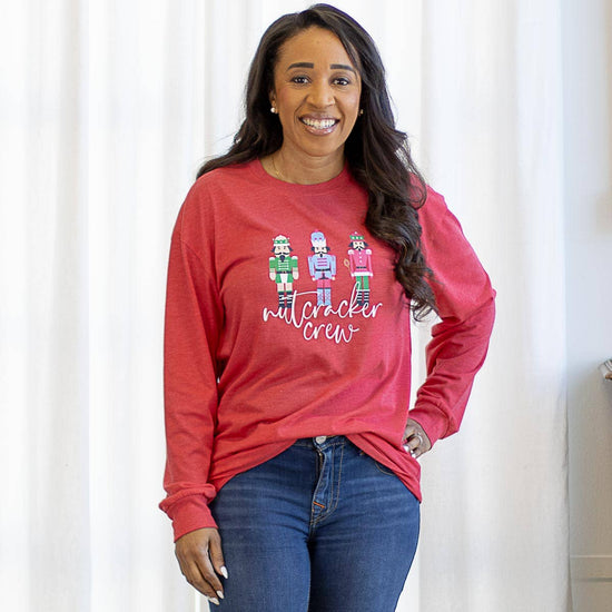 Adult Nutcracker March Crew Neck Long Sleeve T-Shirt