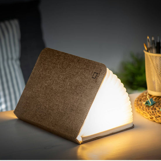 Linen Fabric Smart Book Light: Urban gray / Large