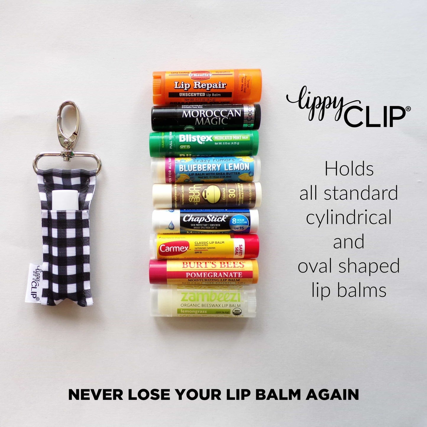 Gold Dots on Royal LippyClip® Lip Balm Holder for Chapstick