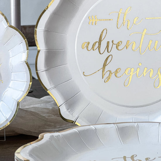 The Adventure Begins 72 Piece Party Tableware set (24 Guests)