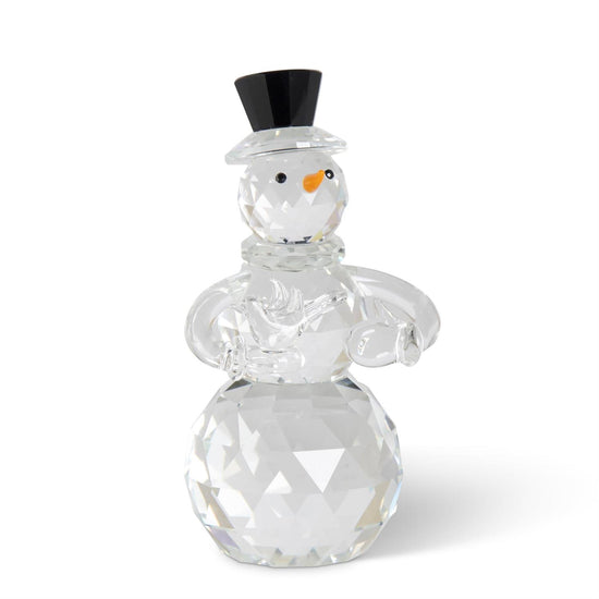5" Crystal Snowman with Carrot Nose