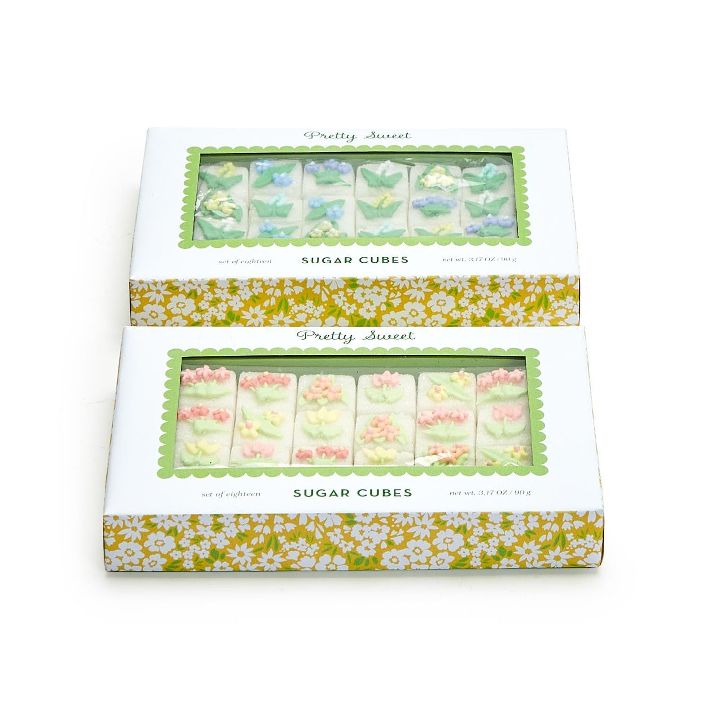 Set/18 Hand Decorated Sugar Cubes in Gift Box