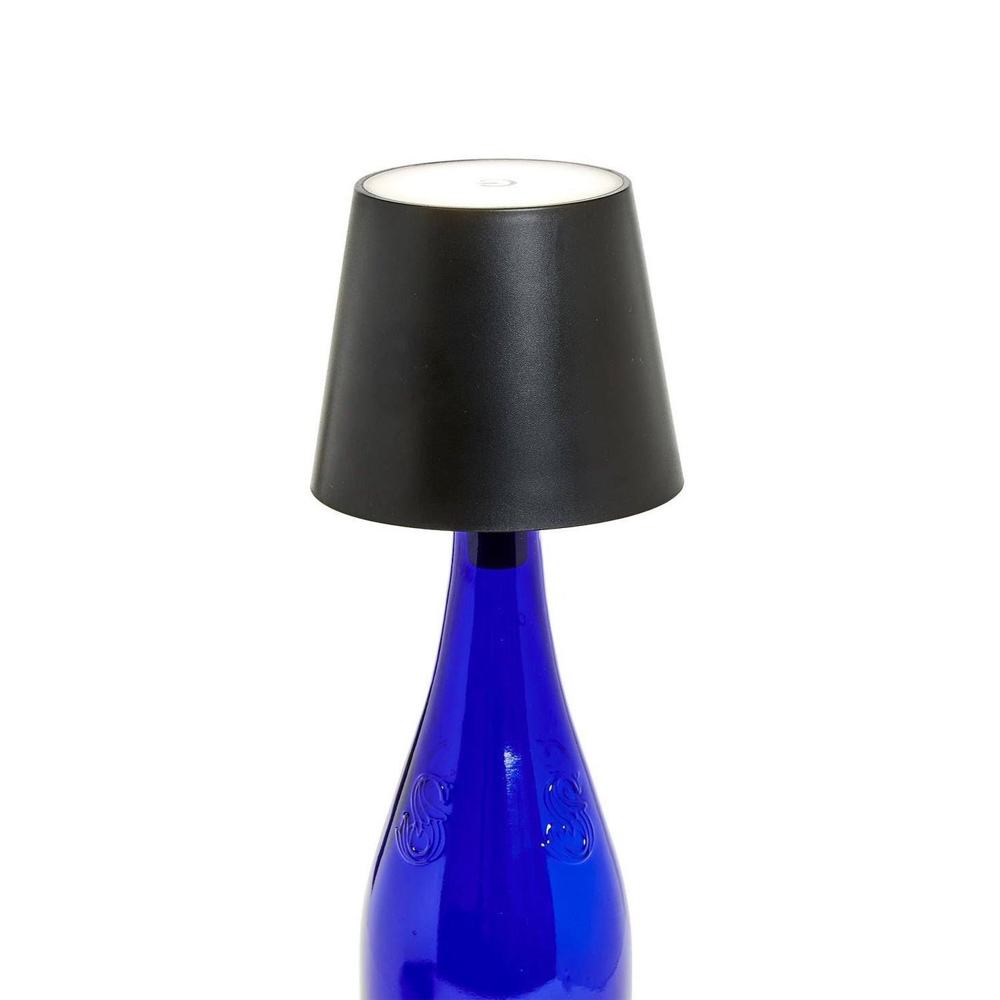 LED Touchable Black Lampshade with Bottle Stopper