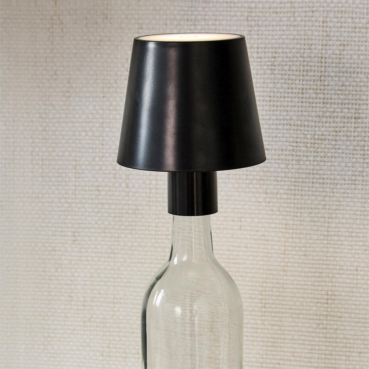 LED Touchable Black Lampshade with Bottle Stopper