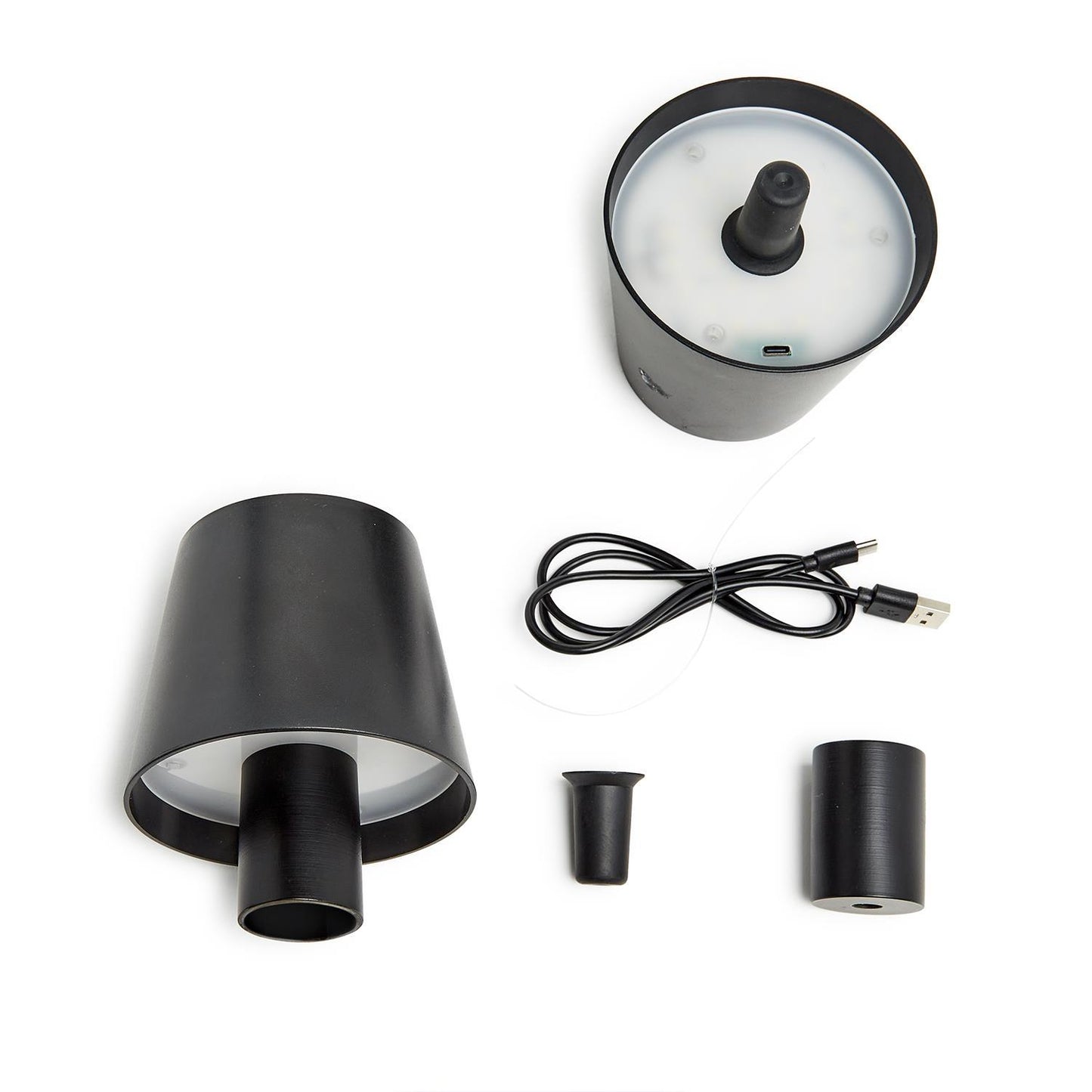 LED Touchable Black Lampshade with Bottle Stopper