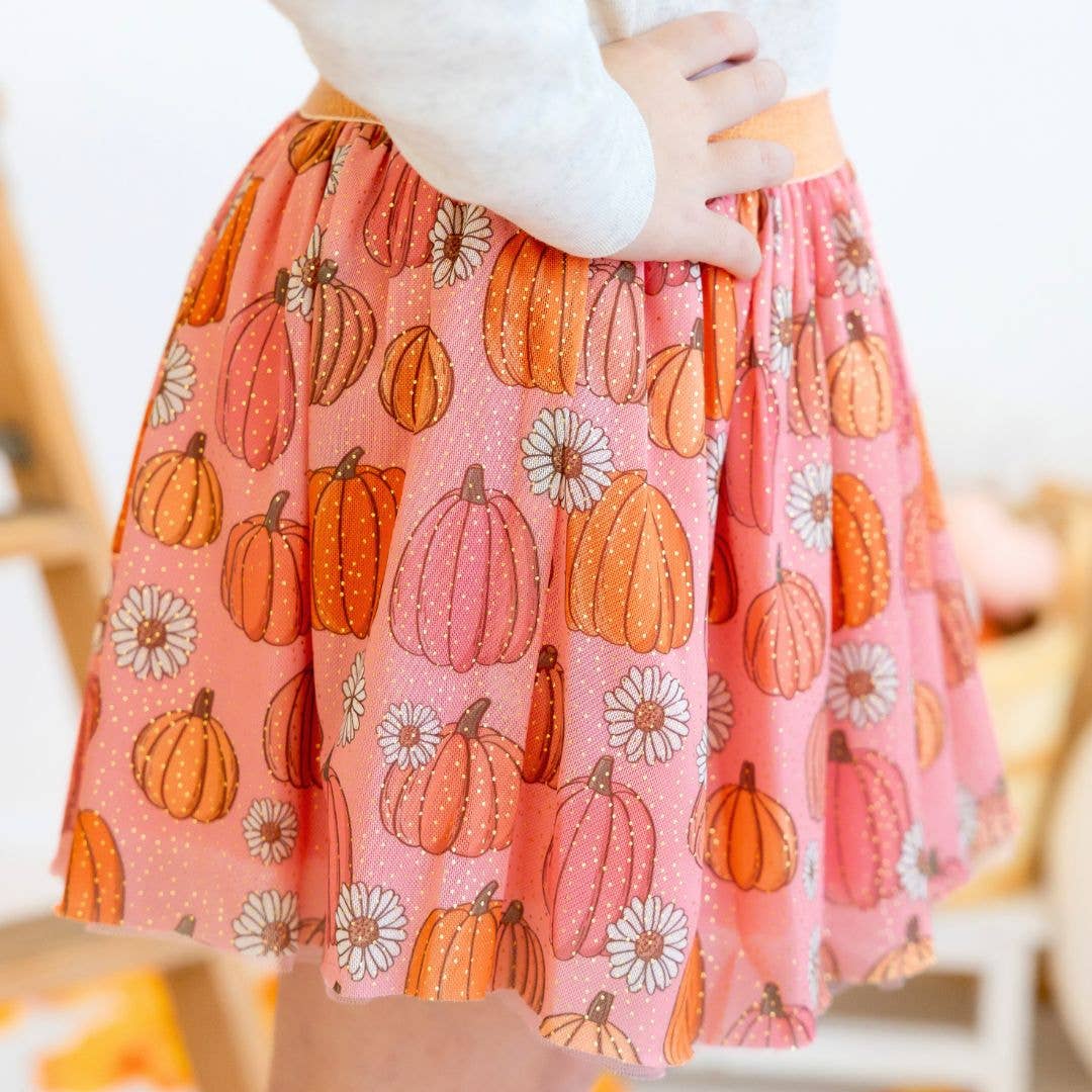 Pumpkin Daisy Tutu - Dress Up Skirt - Kids Fall Tutu