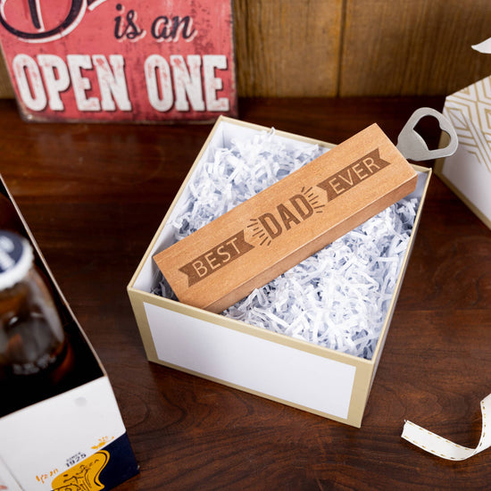 Best Dad Ever - 2" x 7" Wooden Bottle Opener