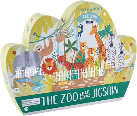 Jungle 80pc Leaf Shaped Jigsaw Puzzle