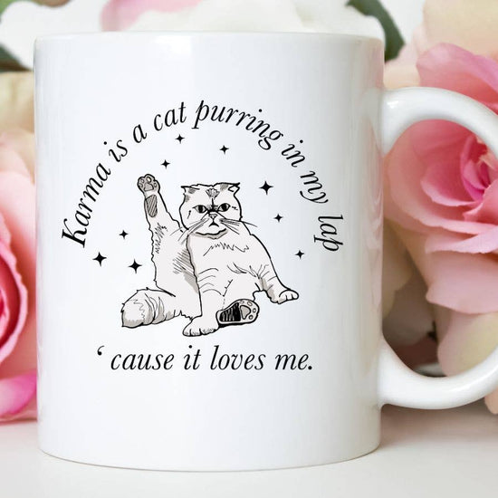 Taylor Inspired Karma is a Cat 11 oz Coffee Mug