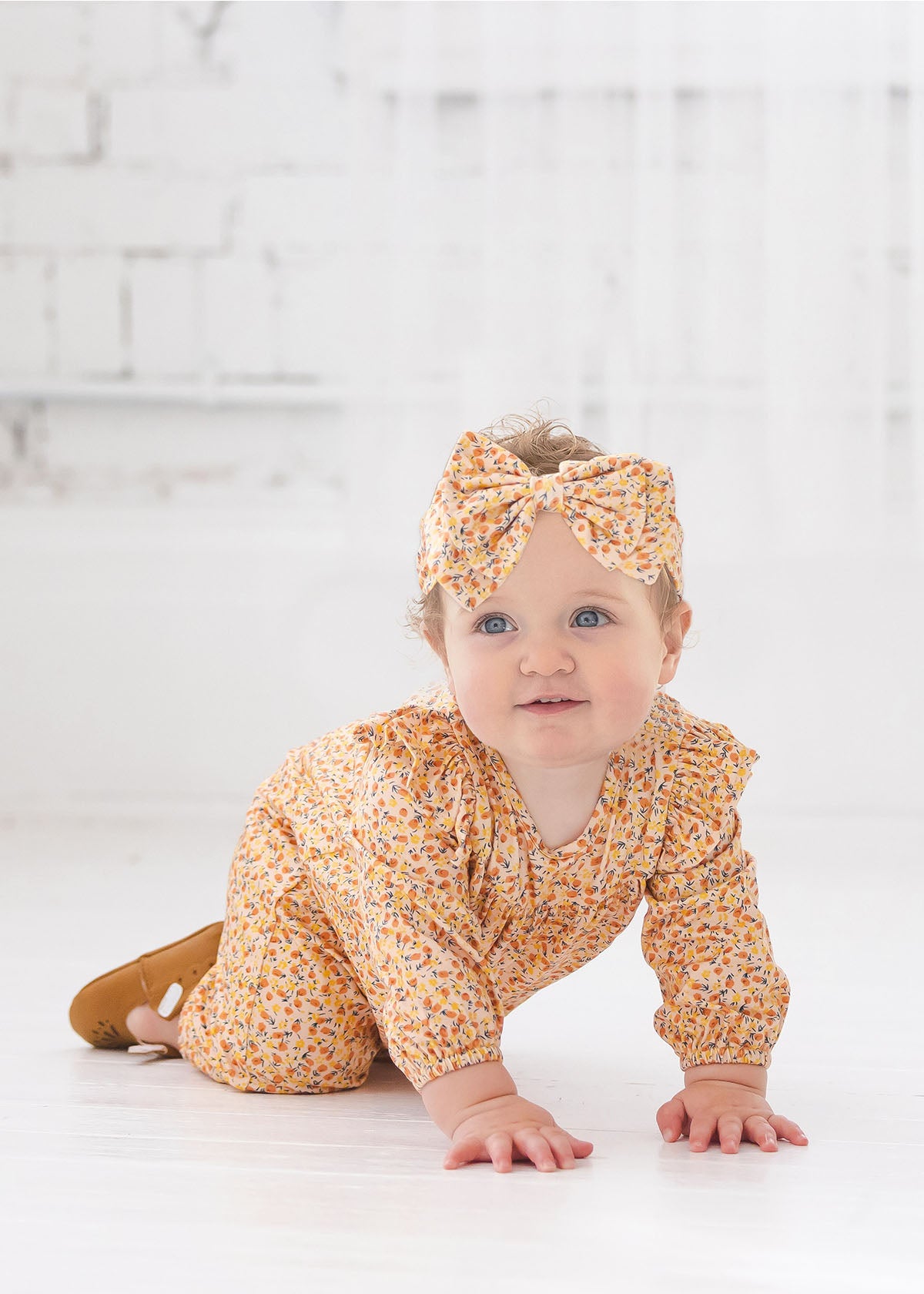 Golden Sunrise Knit Romper