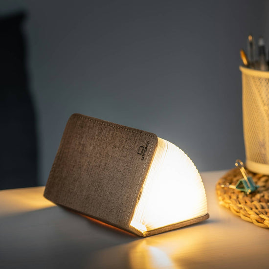 Linen Fabric Smart Book Light: Urban gray / Large