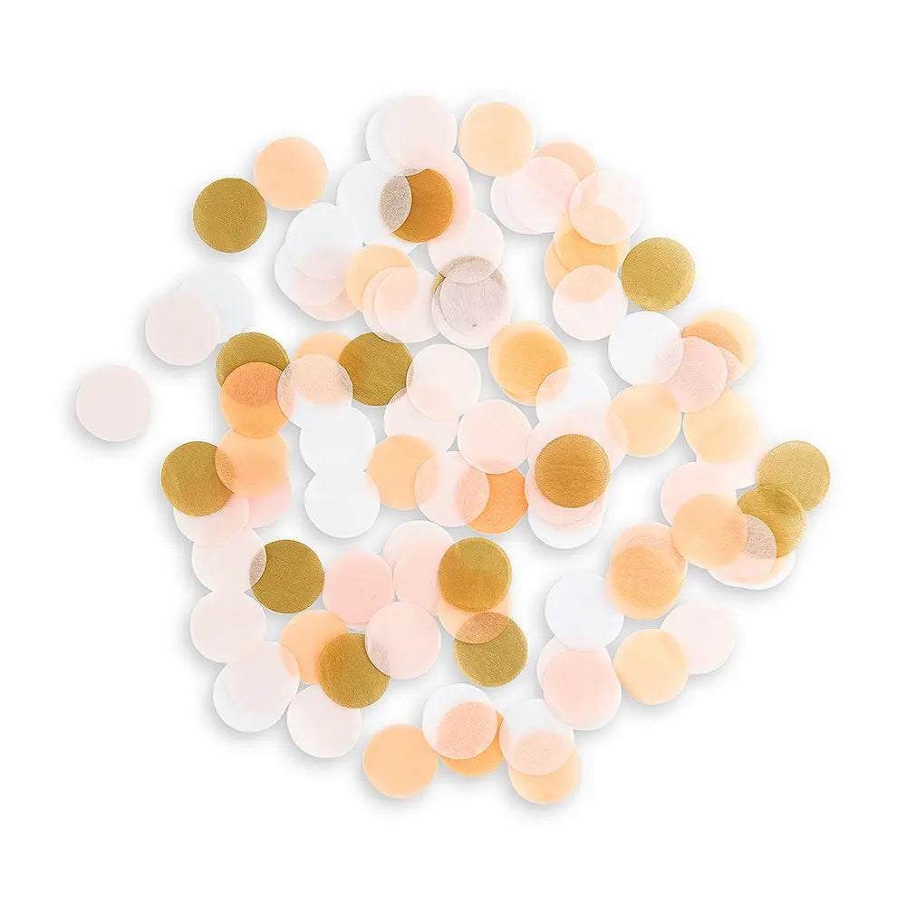 Jumbo Orange/Gold/White Paper Confetti