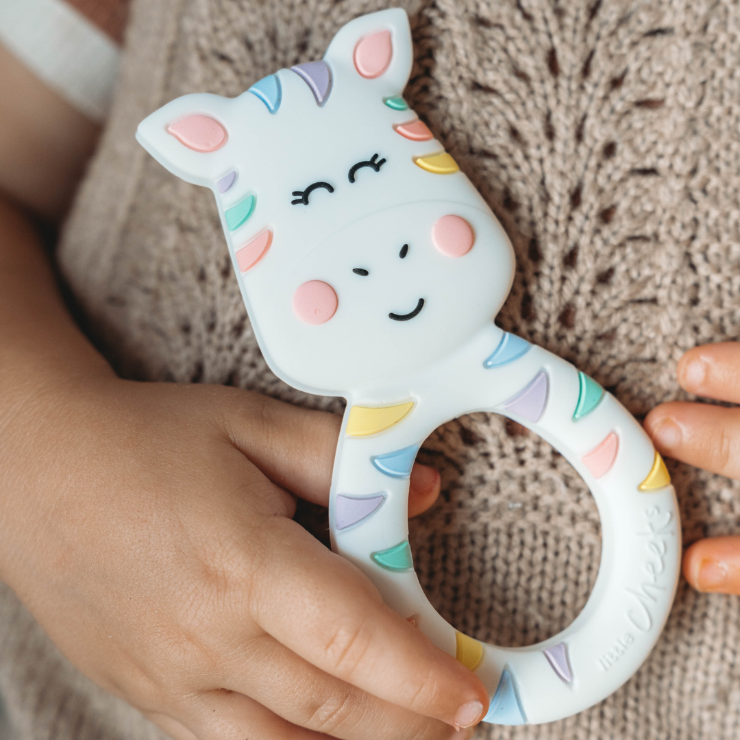 Pastel Zebra Teether