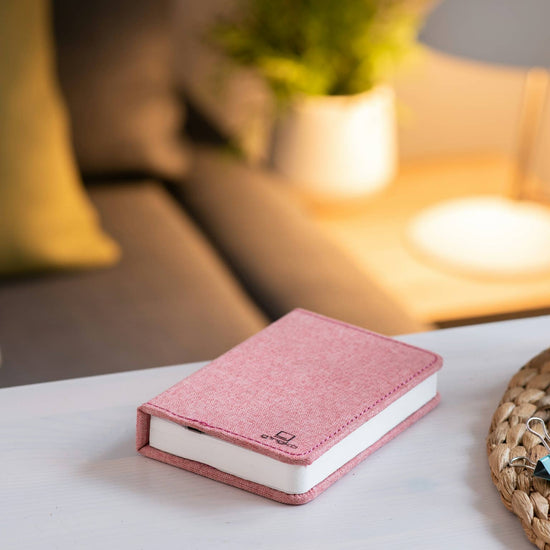 Linen Fabric Smart Book Light: Blush pink / Mini